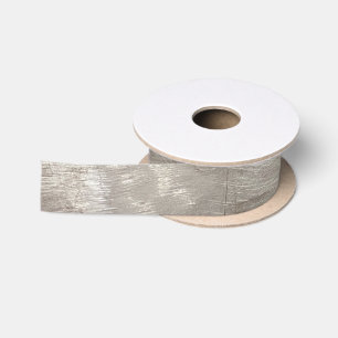 Faux Brushed Metal Ribbon Satin Ribbon