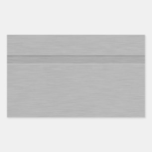 Faux Brushed Metal with Groove Rectangular Sticker