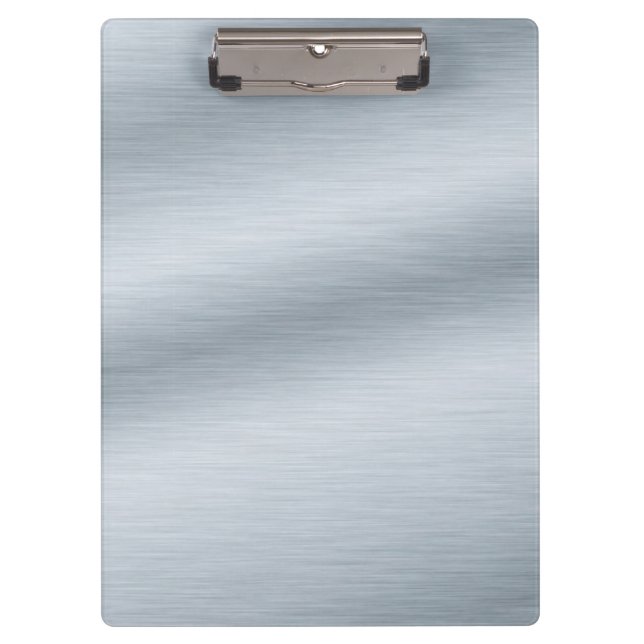 Faux Brushed Silver Background Clipboard (Front)