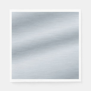 Faux Brushed Silver Background Napkin