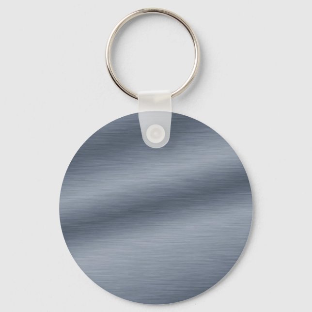 Faux Brushed Steel Background Key Ring (Front)