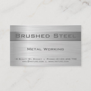 Faux Brushed Steel Business Card