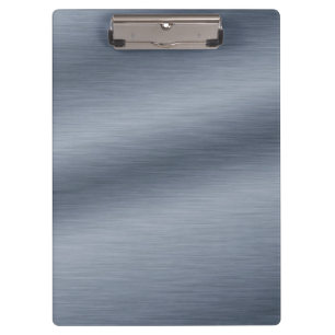 Faux Brushed Steel Elegant Background Clipboard