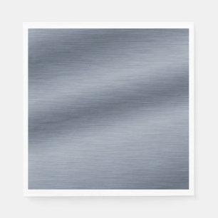 Faux Brushed Steel Elegant Background Napkin
