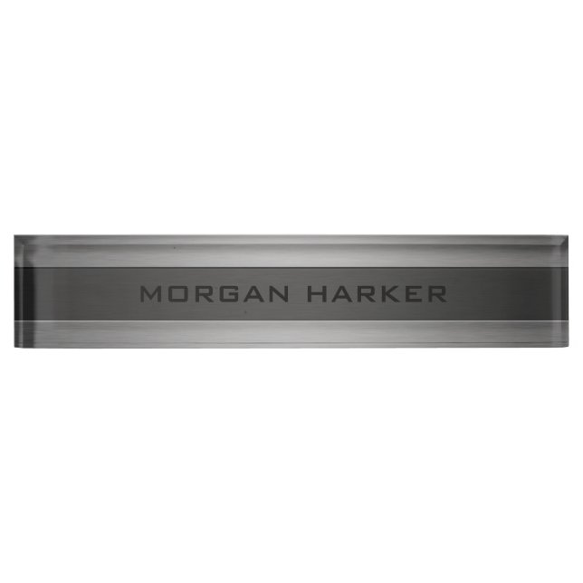 Faux Brushed Steel Nameplate (Front)