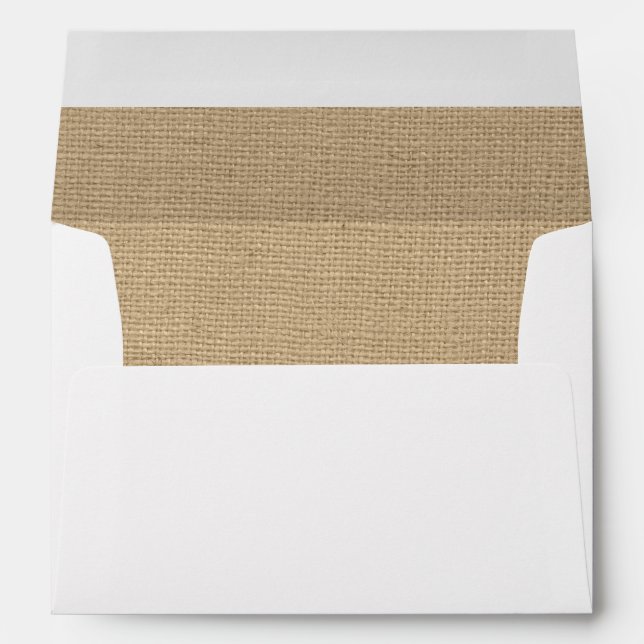 Faux Burlap Lined Envelope (Back (Bottom))