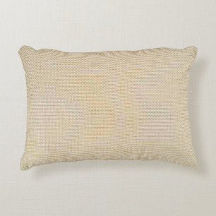 Faux burlap pattern decorative cushion