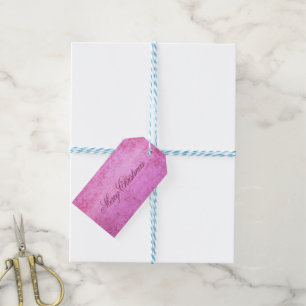 Faux Burst of Pink Velvet Gift Tags