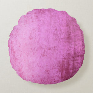 Faux Burst of Pink Velvet Round Cushion