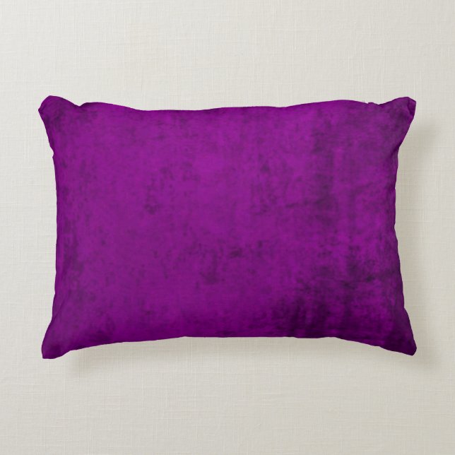 Faux Burst of Purple Velvet Decorative Cushion (Front)