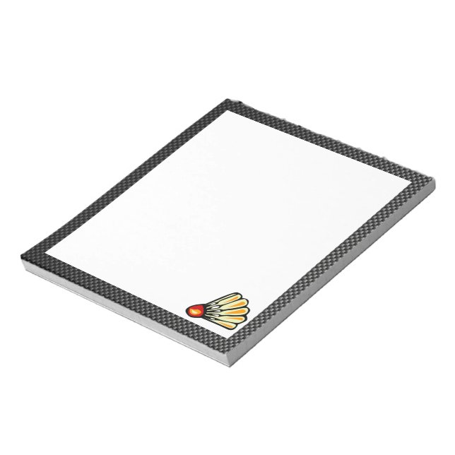 Faux Carbon Fibre Badminton Notepad (Rotated)