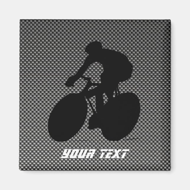 Faux Carbon Fibre Cycling Magnet (Front)