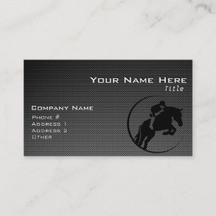 Faux Carbon Fibre Equestrian Business Card