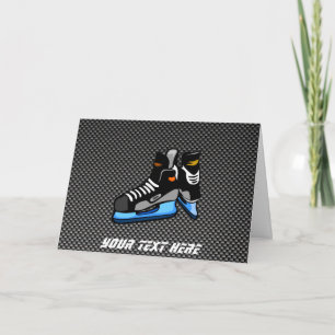 Faux Carbon Fibre Hockey Skates Card