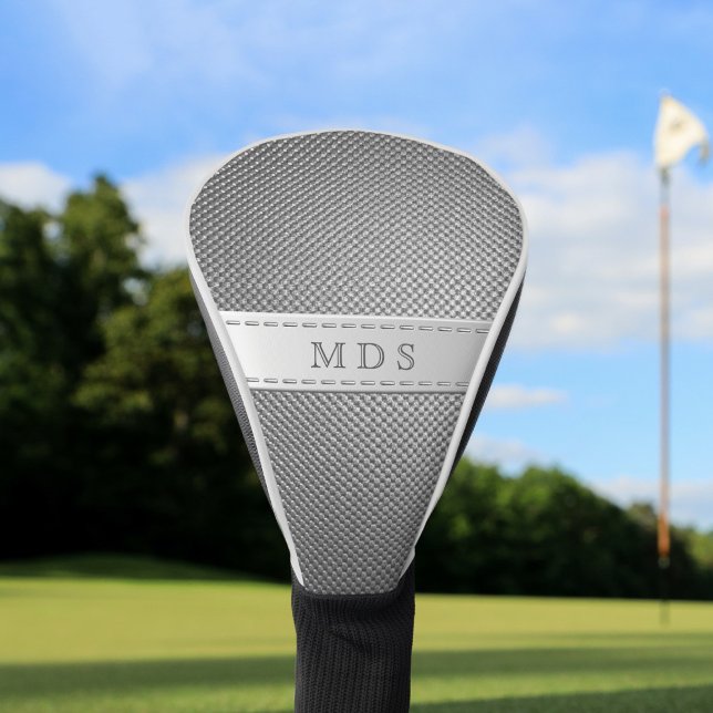Faux Carbon Fibre Monogram Golf Head Cover (Just add your initials!)