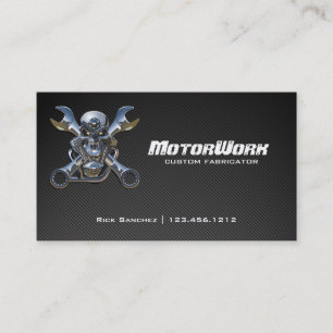 Faux Carbon Fibre Motorcycle Business Card