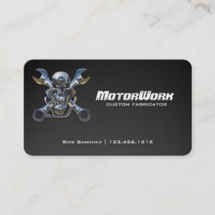 Faux Carbon Fibre Motorcycle Business Card
