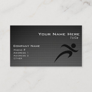 Faux Carbon Fibre; Running Business Card