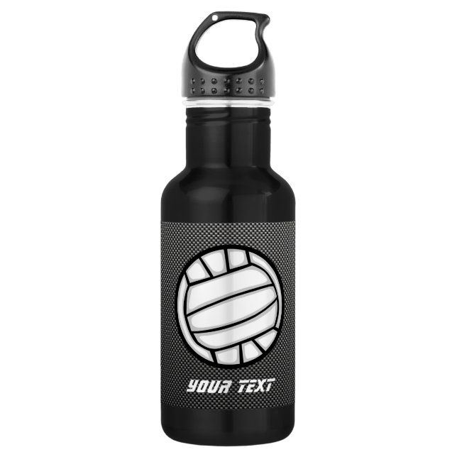 Faux Carbon Fibre Volleyball 532 Ml Water Bottle (Front)