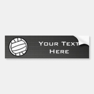 Faux Carbon Fibre Volleyball Bumper Sticker