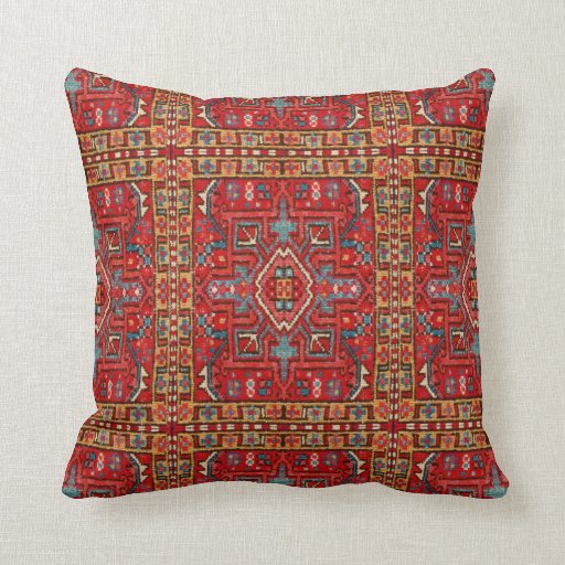 Image of Faux Carpet: Repeat Print Section of Oriental Rug Cushion