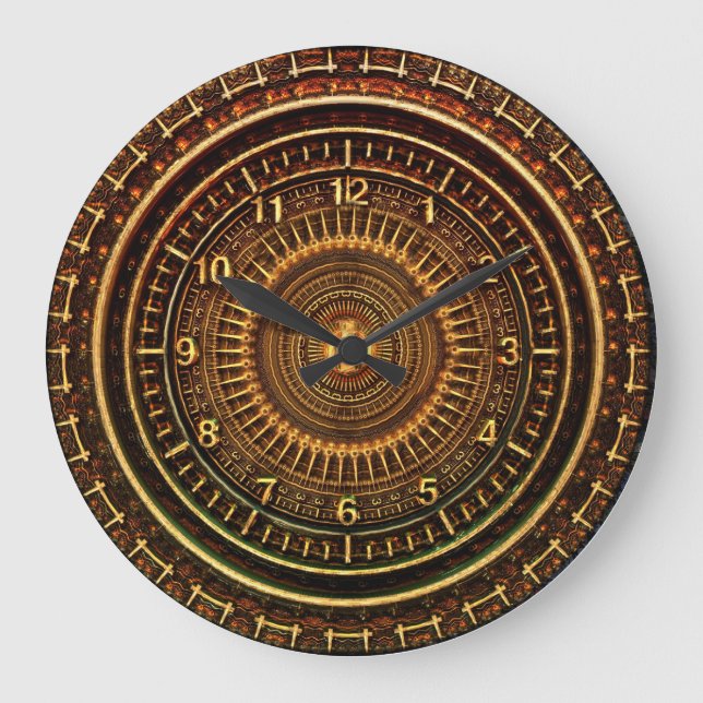 Faux Carved Wood Clock (Front)