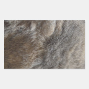 Faux Cat Fur look Rectangular Sticker