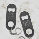 Faux Chalkboard Wedding Keychain Bottle Opener<br><div class="desc">Rustic chalkboard inspired bottle openers are a perfect wedding favour to say thank you being there on your special day. Add your initials and special date to the chalky heart and on the reverse, add a short thank you (max 4 lines). All a faux printed effect and not real chalkboard....</div>