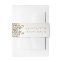 Faux Champagne Sequins Bow Wedding