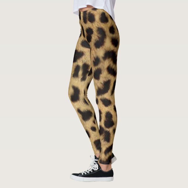 Faux Cheetah Skin Leggings (Left)