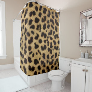 Faux Cheetah Skin Shower Curtain