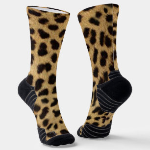 Faux Cheetah Skin Socks