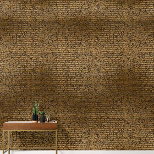 Faux Chevron Basket Weave Pattern Wallpaper (Hallway)