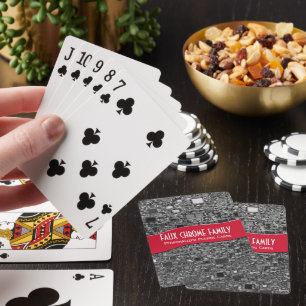 Faux Chrome Mini Box Background Template Playing Cards