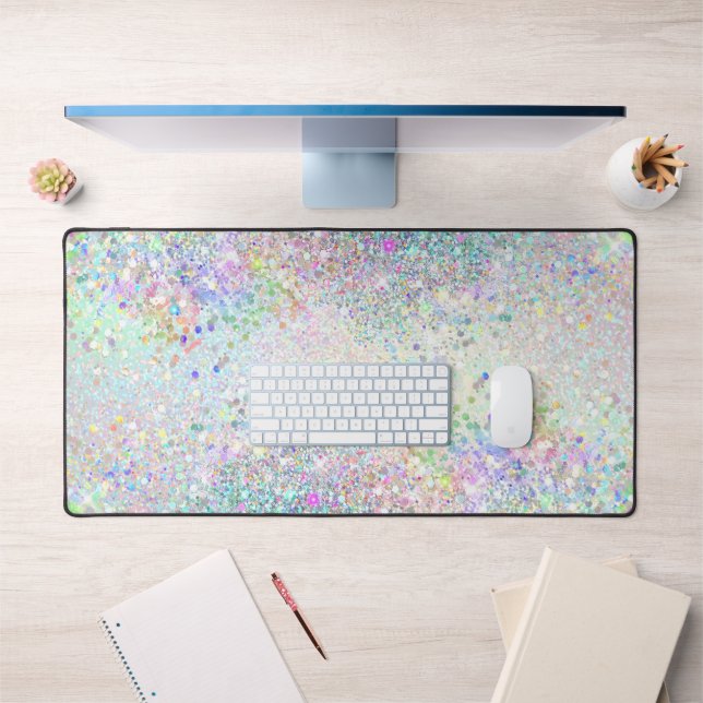 faux chunky glitter desk mat (Office 1)