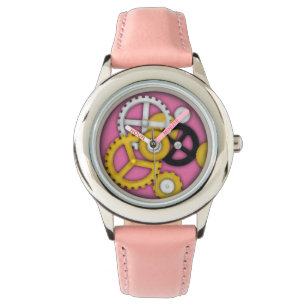 Faux Clockwork with Visible Gears Fun Geeky Watch