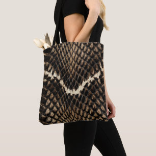 Faux Cobra Snake Skin Tote Bag
