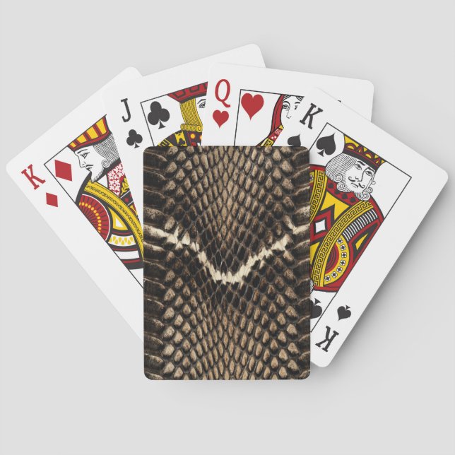 Faux Cobra Snakeskin  Playing Cards (Back)