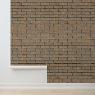 Faux Coffee Colour Bricks Wallpaper