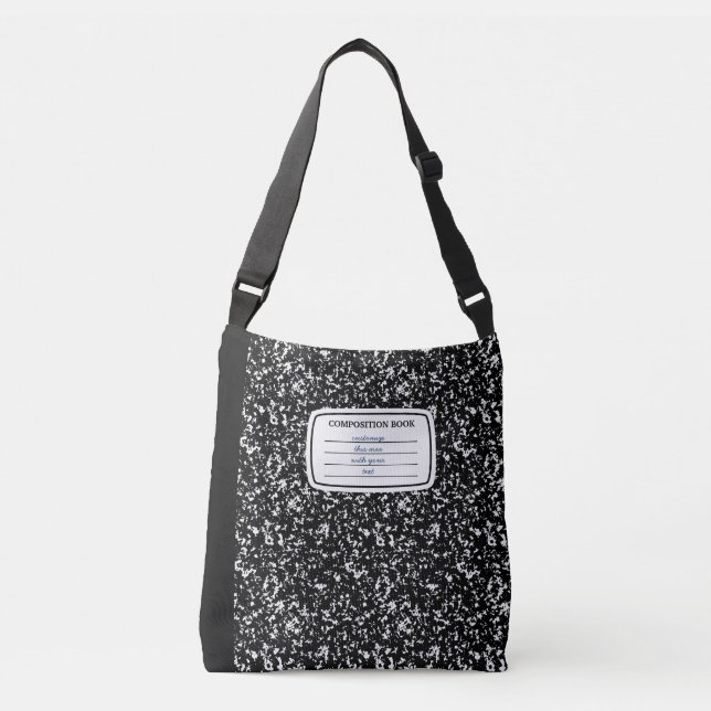 Faux Composition Book Crossbody Bag (Front)