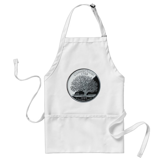 Faux Connecticut State Quarter Charter Oak Tree Standard Apron (Front)