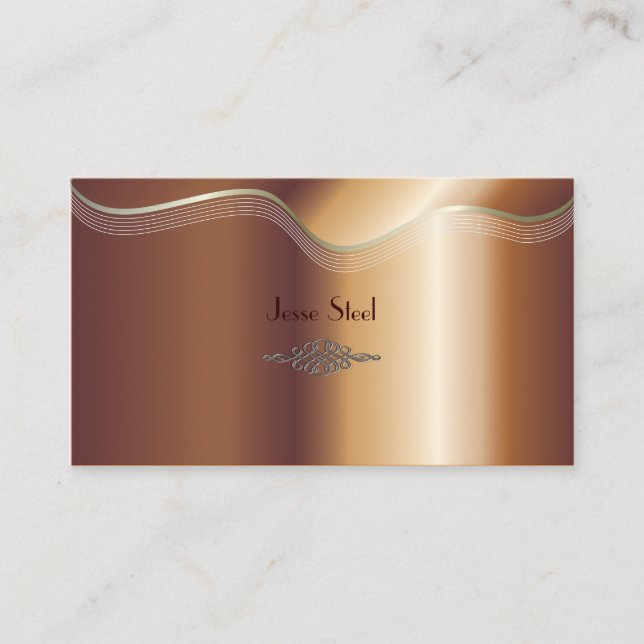 Faux copper business cards (Front)