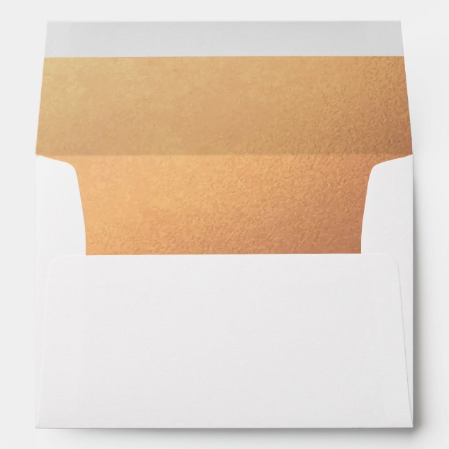 Faux Copper Earth Tone Return Address Envelope (Back (Bottom))