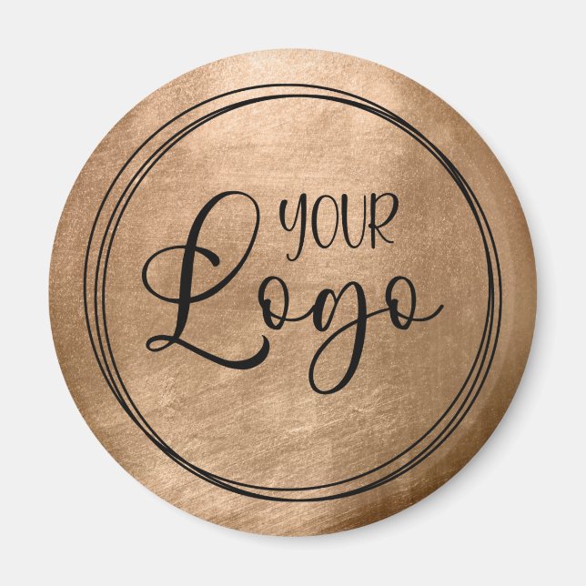 Faux Copper Gold Foil Your Logo Magnet (Front)