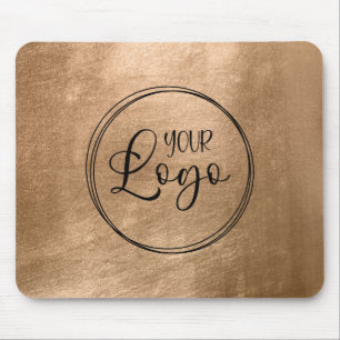 Faux Copper Gold Foil Your Logo Mouse Mat
