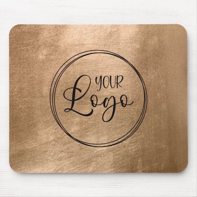 Faux Copper Gold Foil Your Logo Mouse Mat (Front)