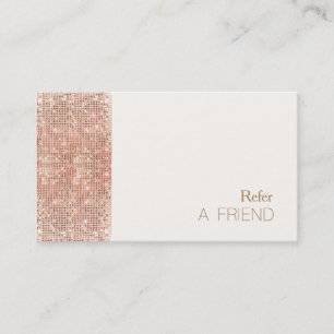 FAUX Copper Sequin Salon Referral Customer Loyalty