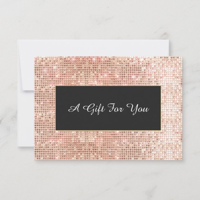 Faux Copper Sequins Spa and Salon Gift Certificate (Front)