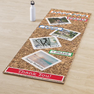 Faux Cork Custom Photo Collage Vision Board Mat