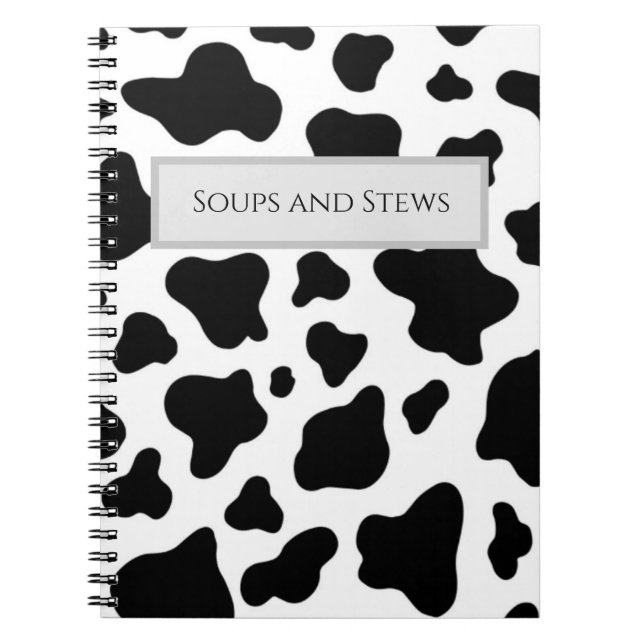Faux Cow Hide Spiral Photo Notebook (Front)